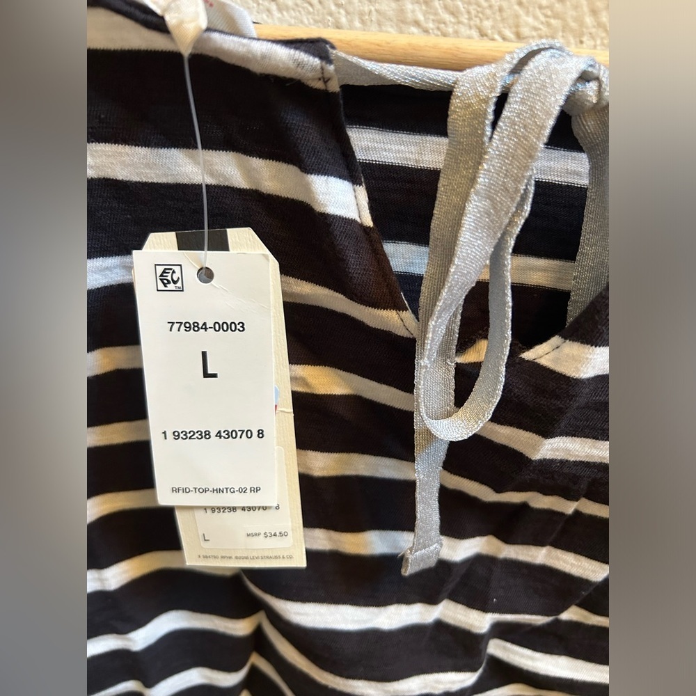 New Levi's Cora Sailor Long Sleeve Striped Tee - Picture 6 of 6